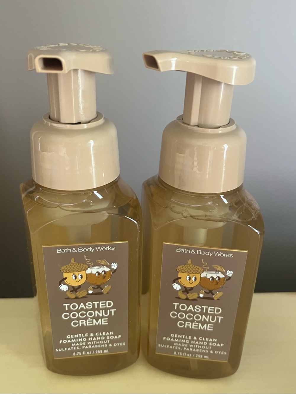 Two Bath & Body Works Toasted Coconut Creme Foaming Hand Soaps